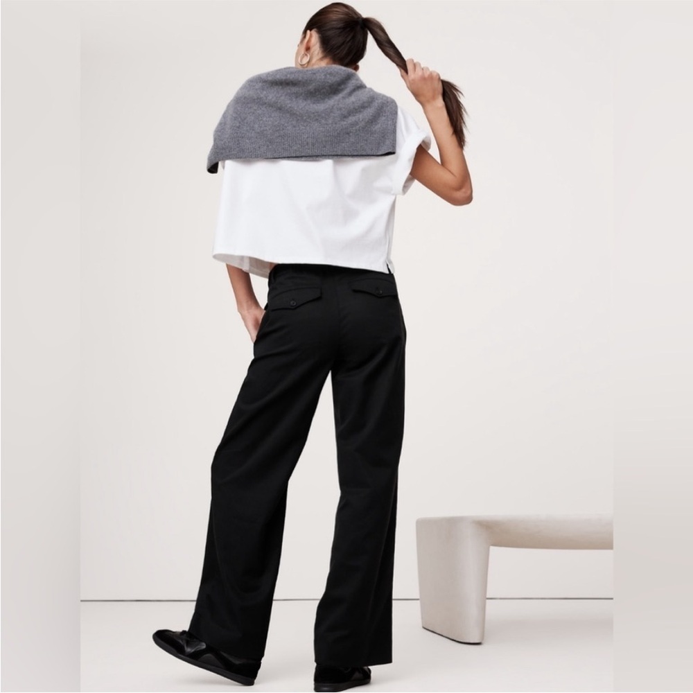 Banana Republic Classic Black Wide Leg Trousers